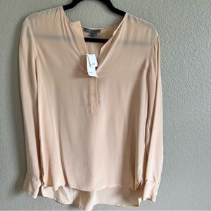 NWT Vince Silk Long Sleeve Top